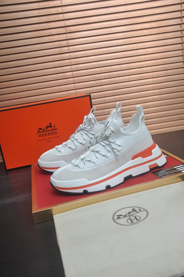 White and Gray High-Top Chunky Sole Lifestyle Sneaker 4