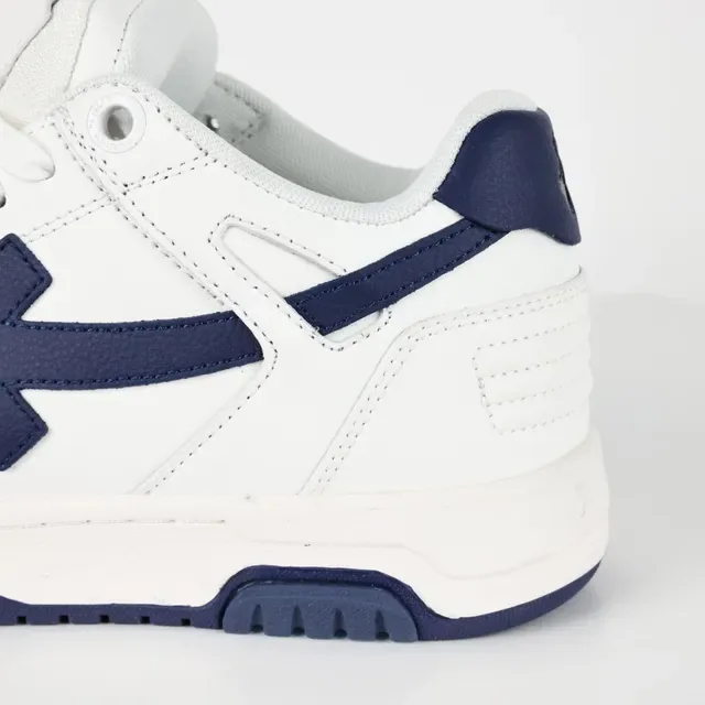 White and Navy Arrow-Panel Lifestyle Sneakers 4