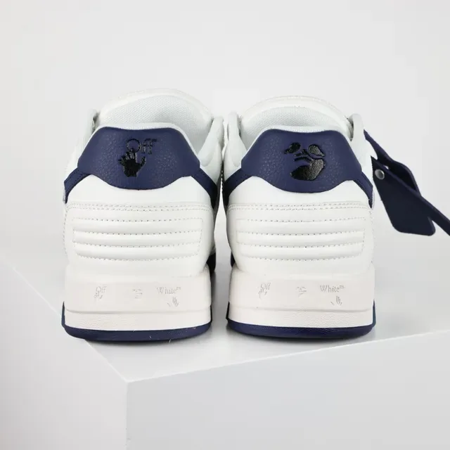 White and Navy Arrow-Panel Lifestyle Sneakers 8