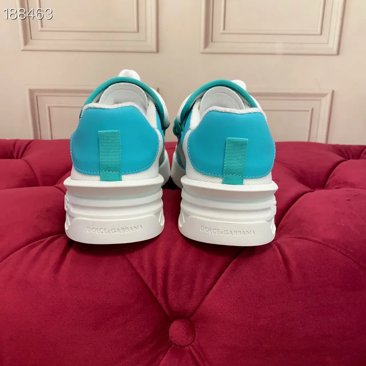 White and Turquoise Lifestyle Sneakers 2