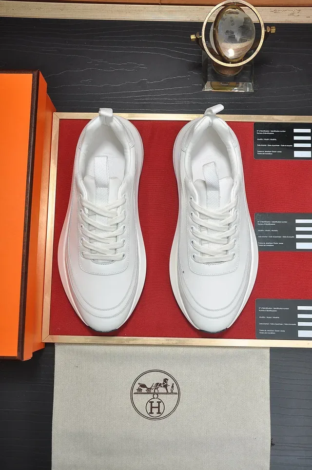 White Black Clean Monochrome Sculpted Chunky Sole Sneakers 5