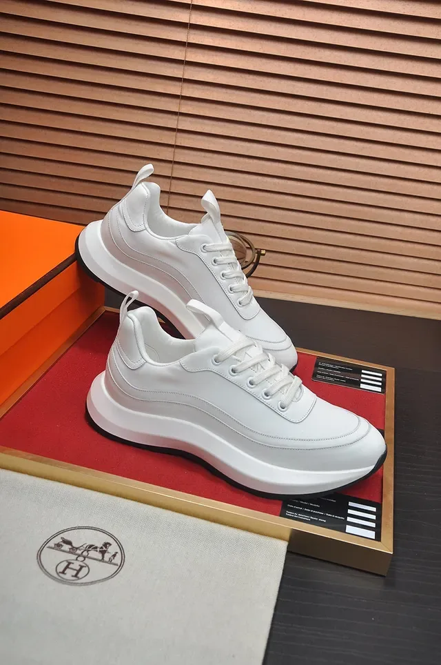White Black Clean Monochrome Sculpted Chunky Sole Sneakers 6