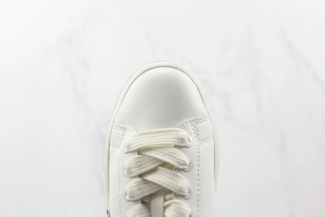 White Black Platform Sole Oversized NY Logo Sneakers 6