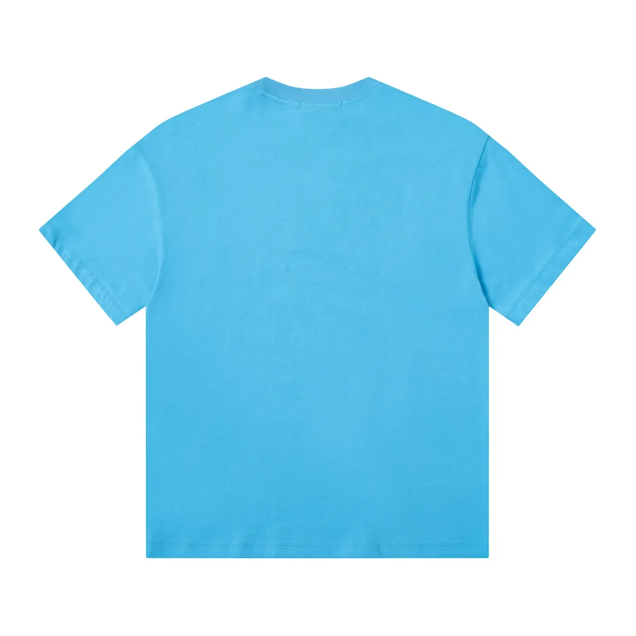 White Blue Oversized Fit Full-Front Photographic Print T-Shirt 6