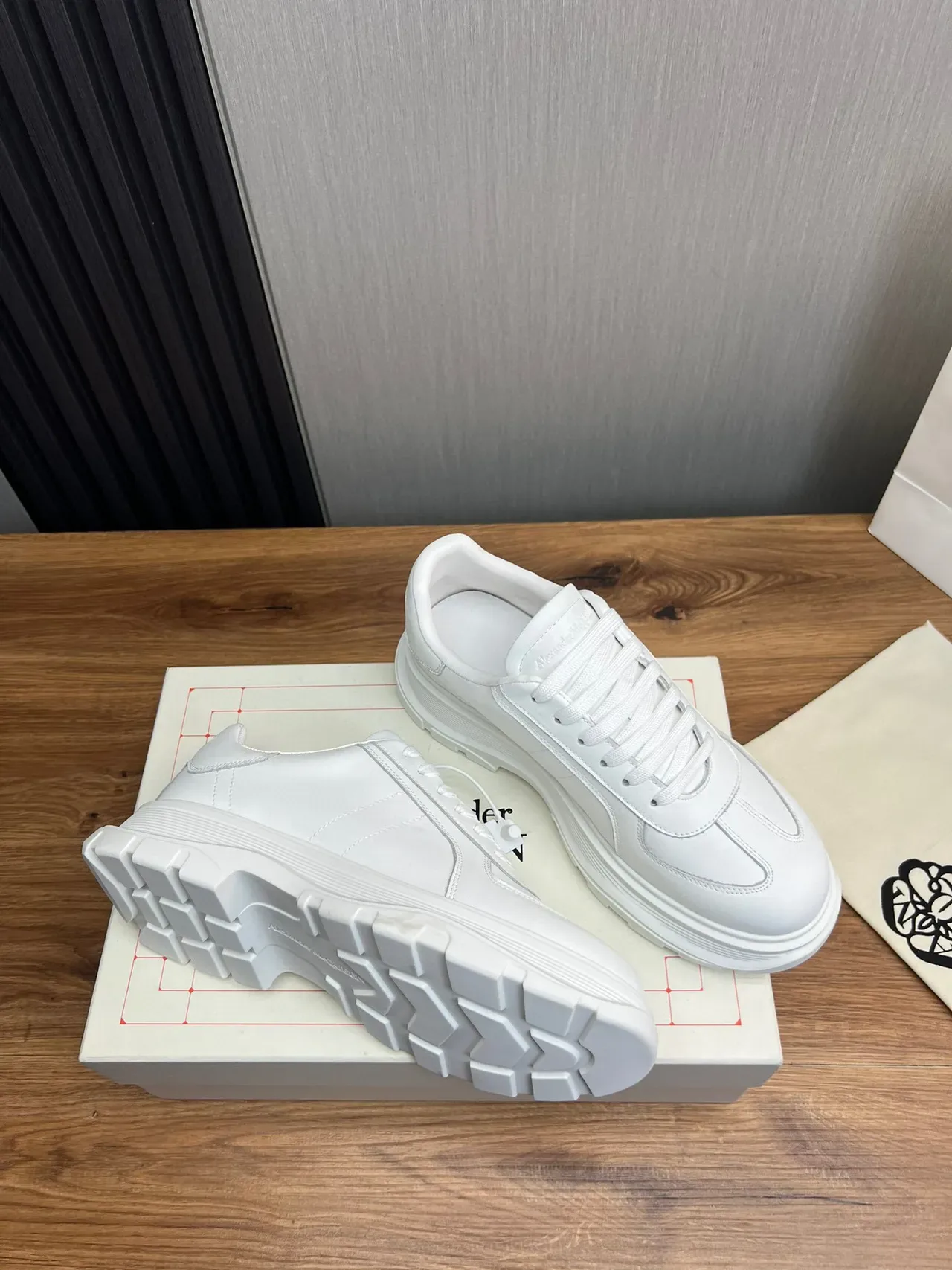 White Chunky Sole Panelled Sneaker 5