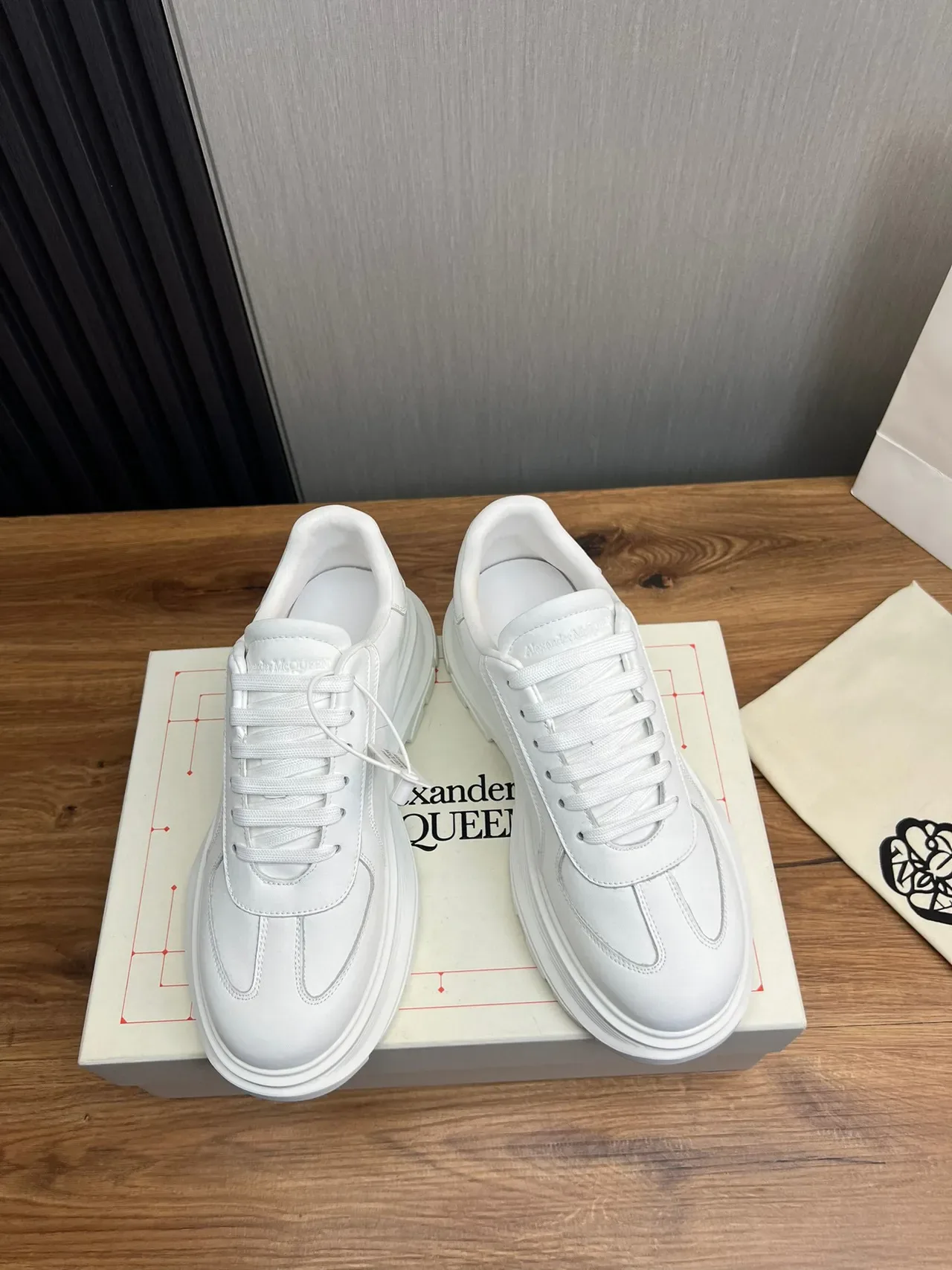 White Chunky Sole Panelled Sneaker 9