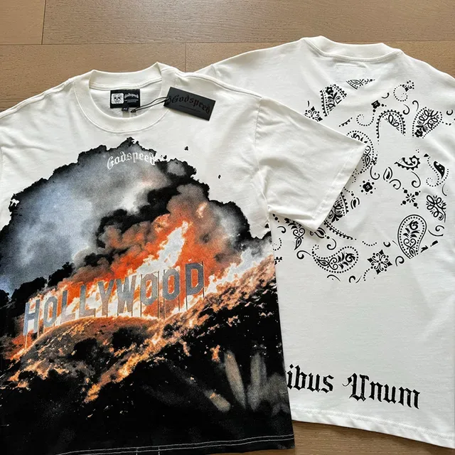 White Graphic-Print Oversized Double-Sided T-Shirt 7