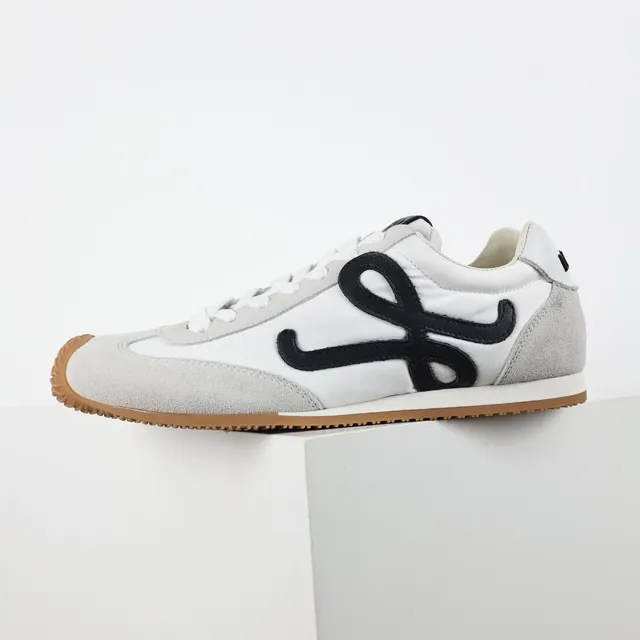 White Gray Retro Runner Silhouette Mixed Suede And Textile Upper Lifestyle Sneakers 9