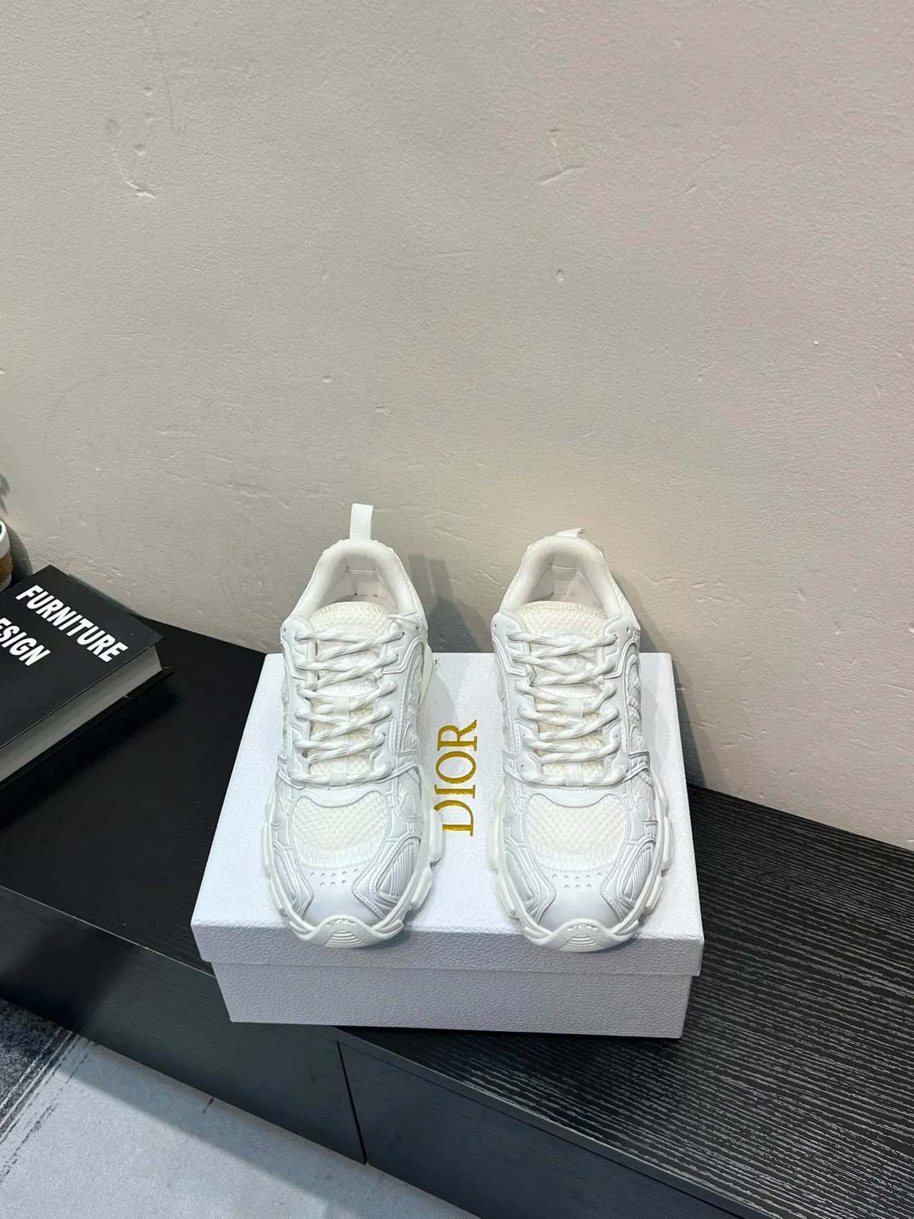 White Monochromatic Sculpted Midsole Chunky Sneakers 2