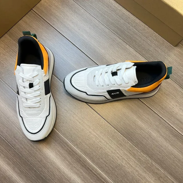 White Orange Black Multicolor Lifestyle Sneakers 2