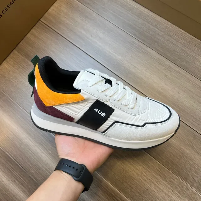 White Orange Black Multicolor Lifestyle Sneakers 5