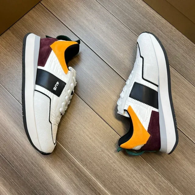 White Orange Black Multicolor Lifestyle Sneakers 6
