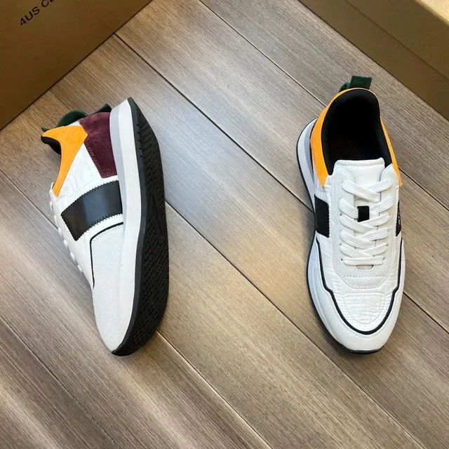 White Orange Black Multicolor Lifestyle Sneakers 7