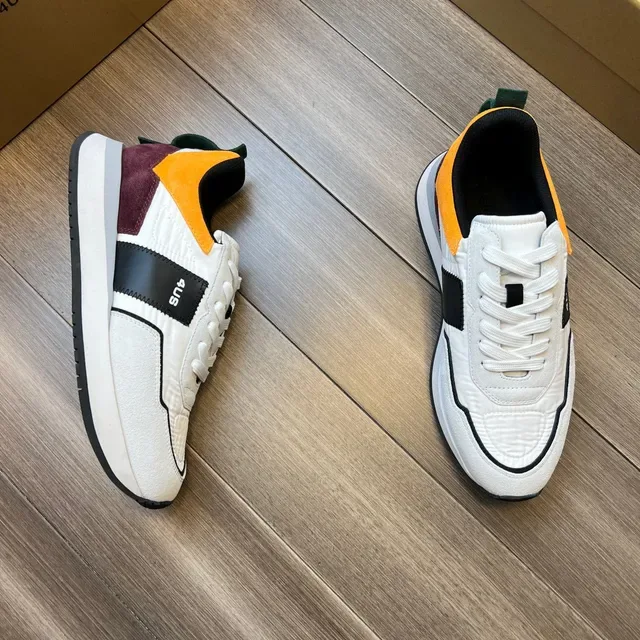 White Orange Black Multicolor Lifestyle Sneakers 8
