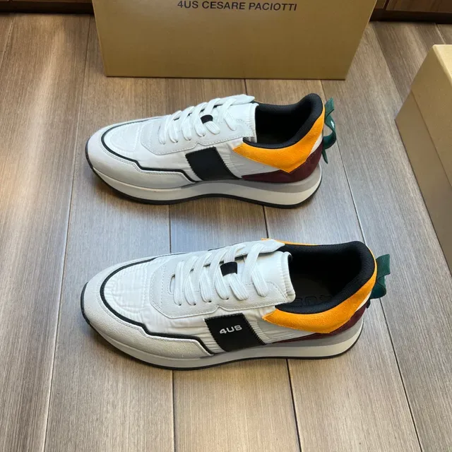 White Orange Black Multicolor Lifestyle Sneakers 9