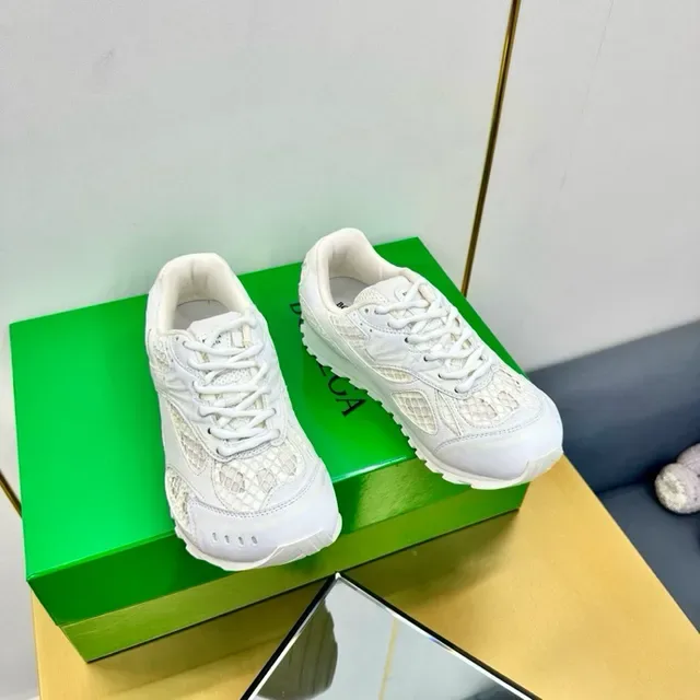 White Textured Mesh and Synthetic Overlay Sneaker 8