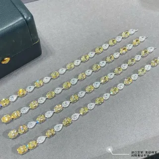 سوار خطي حجر قطرة أصفر وشفاف