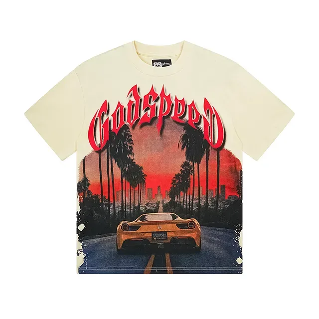Godspeed Graphic Print Double-Sided Cream T-Shirt 2