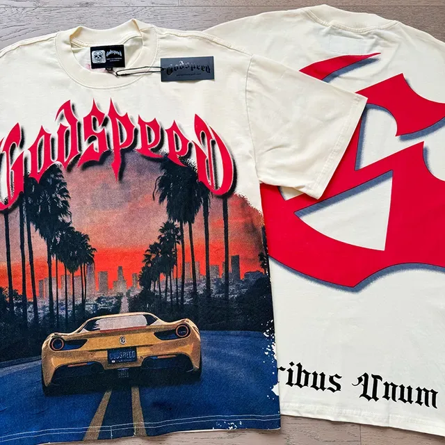 Godspeed Graphic Print Double-Sided Cream T-Shirt 4