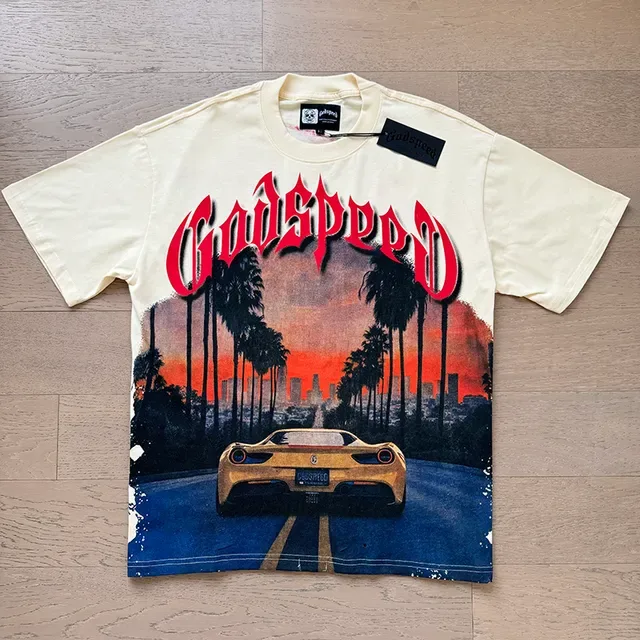Godspeed Graphic Print Double-Sided Cream T-Shirt 5