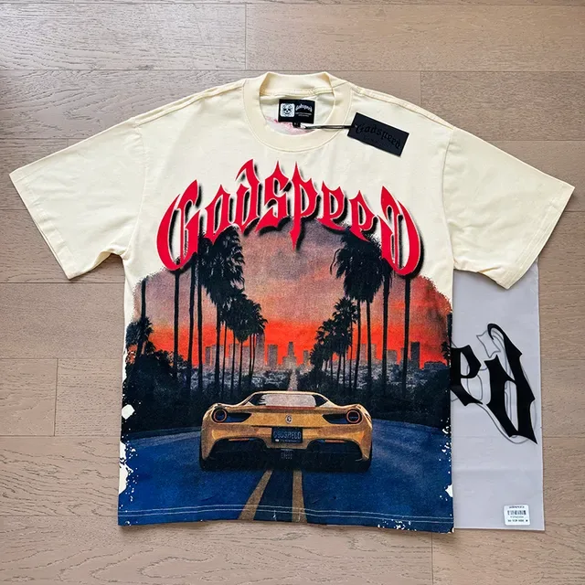 Godspeed Graphic Print Double-Sided Cream T-Shirt 6