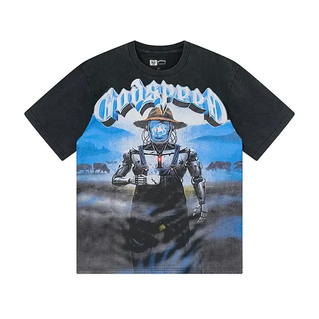 Godspeed Graphic-Print Oversized Black T-Shirt 2