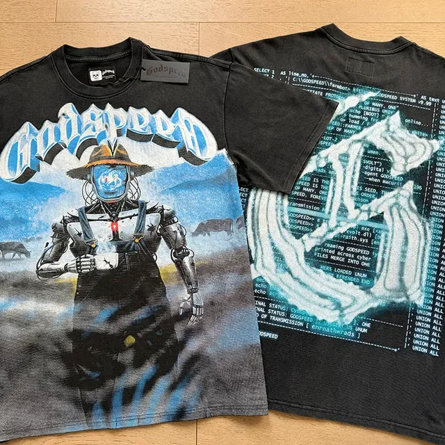 Godspeed Graphic-Print Oversized Black T-Shirt 4