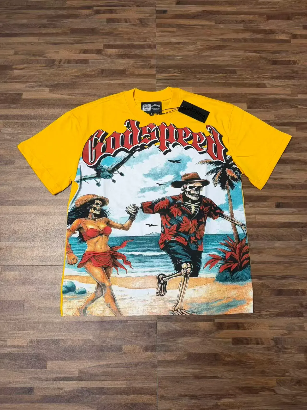 Godspeed Graphic Print Yellow T-Shirt 2