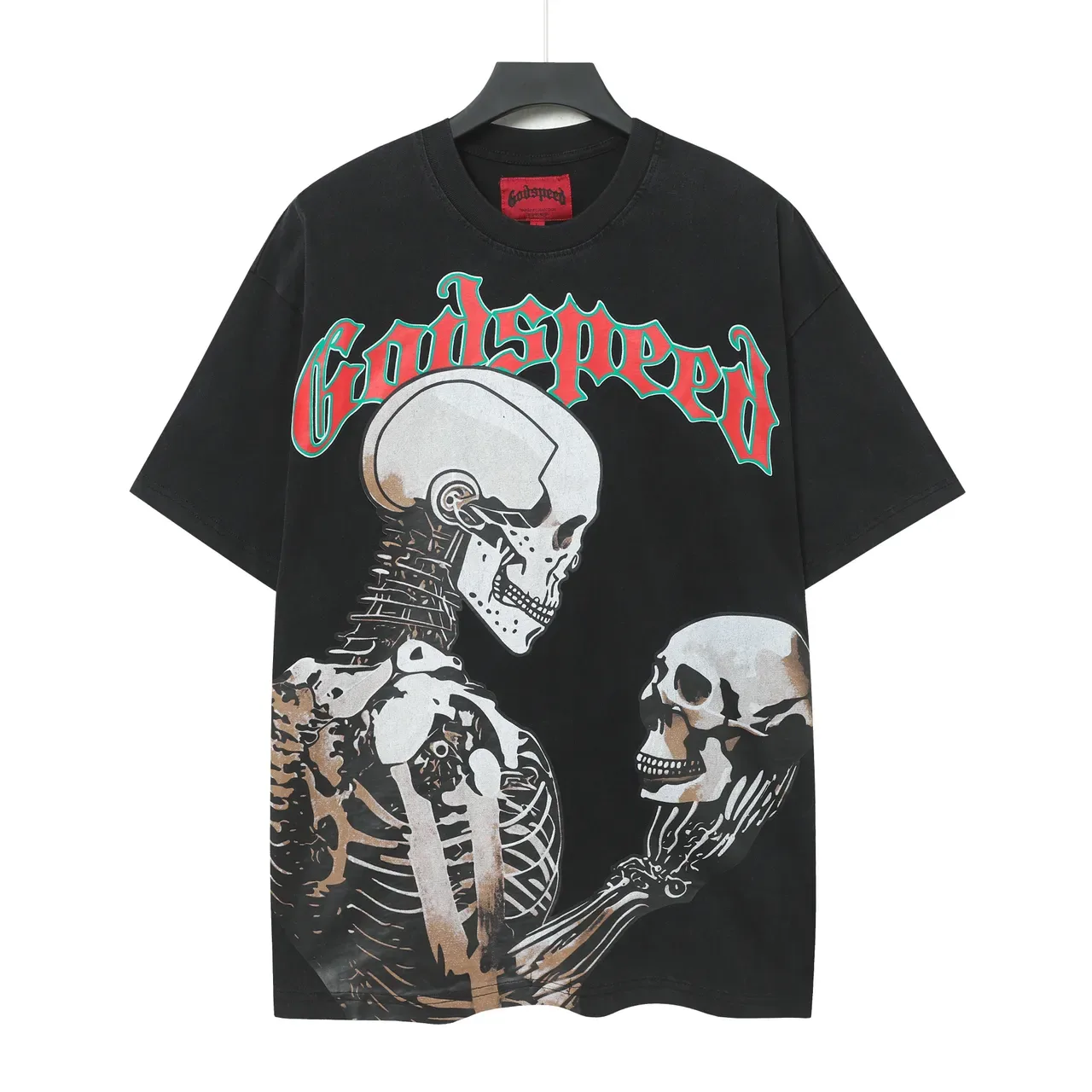 Godspeed Skeleton Graphic Oversized Black T-Shirt 2