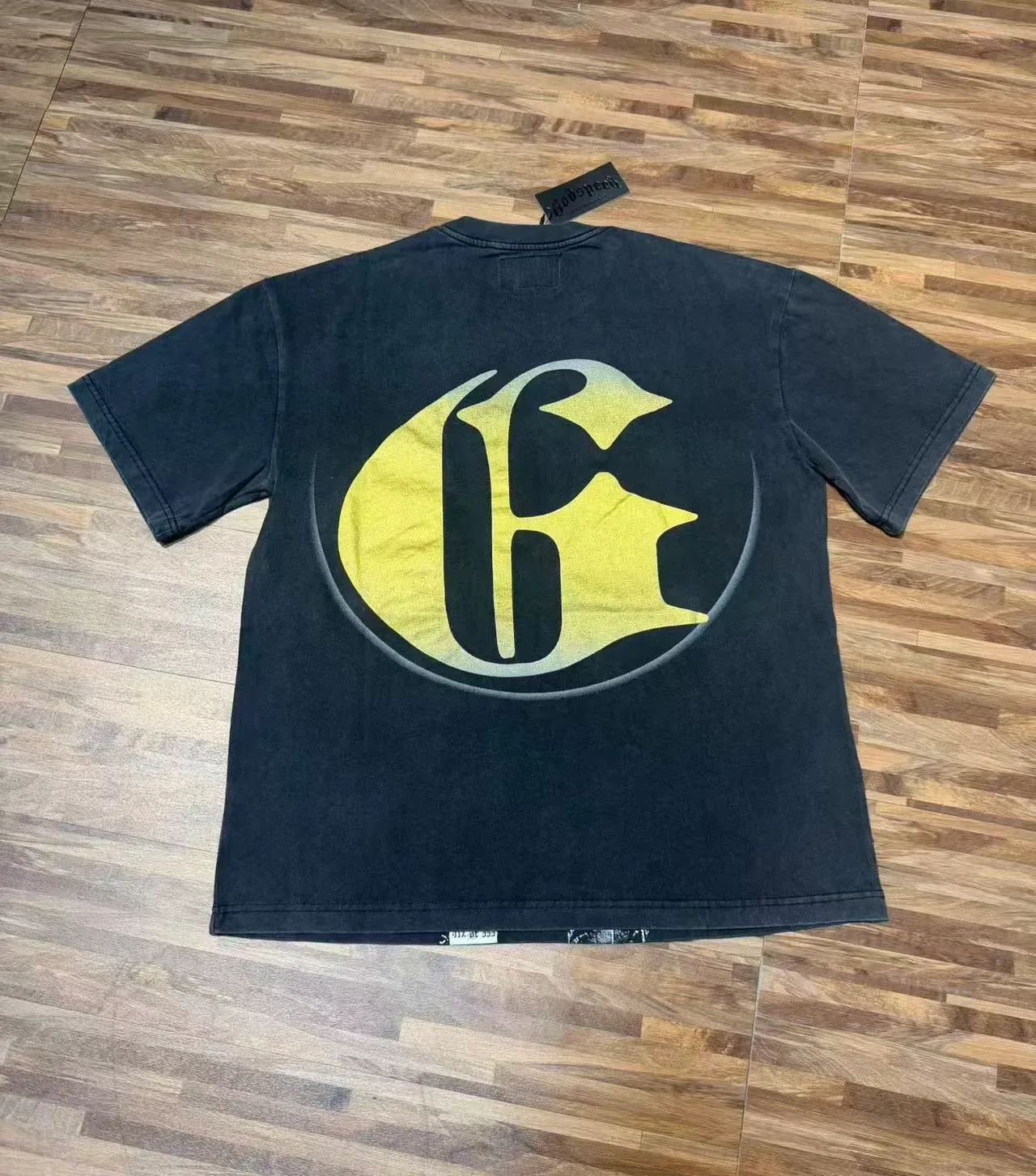 Godspeed Skeleton Surfer Graphic Washed Black T-Shirt 3