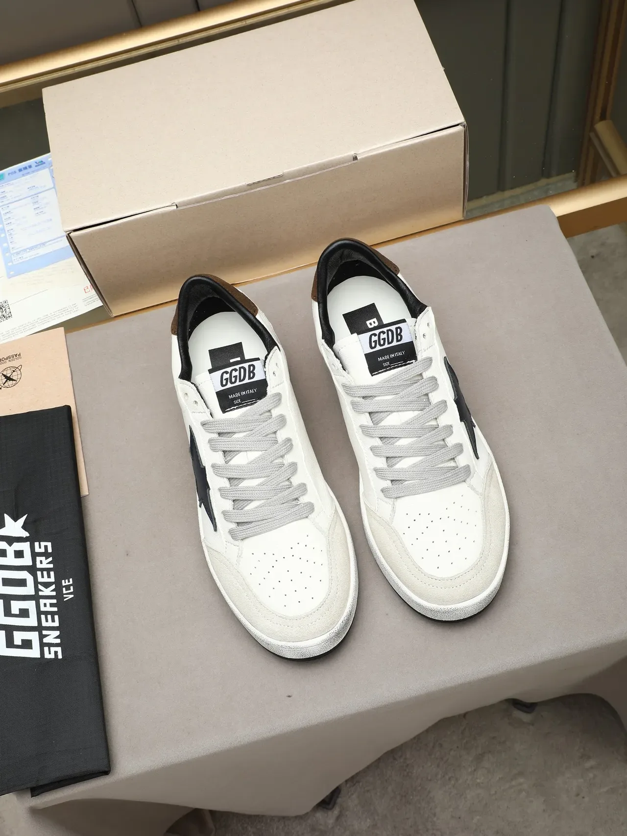 Golden Goose Ball Star White Navy Star Lifestyle Sneakers 2