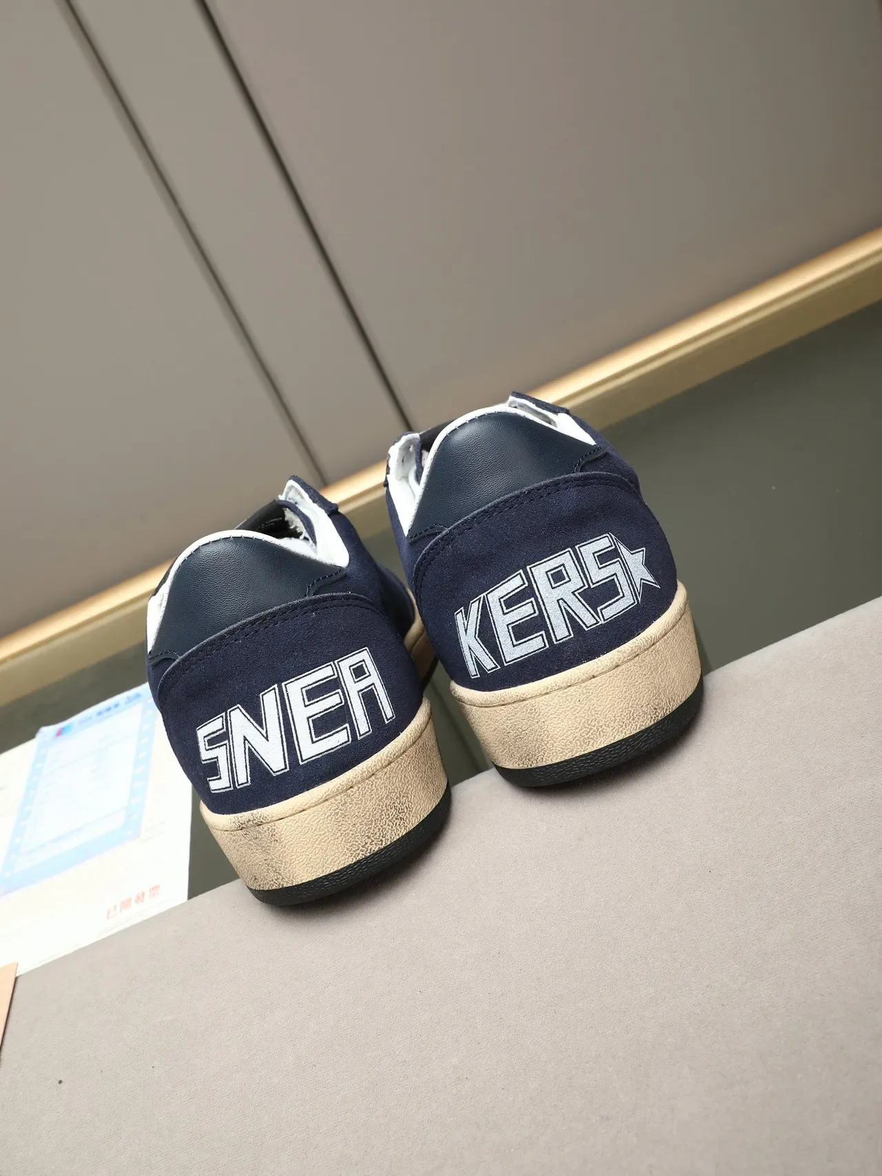 Golden Goose Ballstar Navy Suede Star Logo Lifestyle Sneakers 3