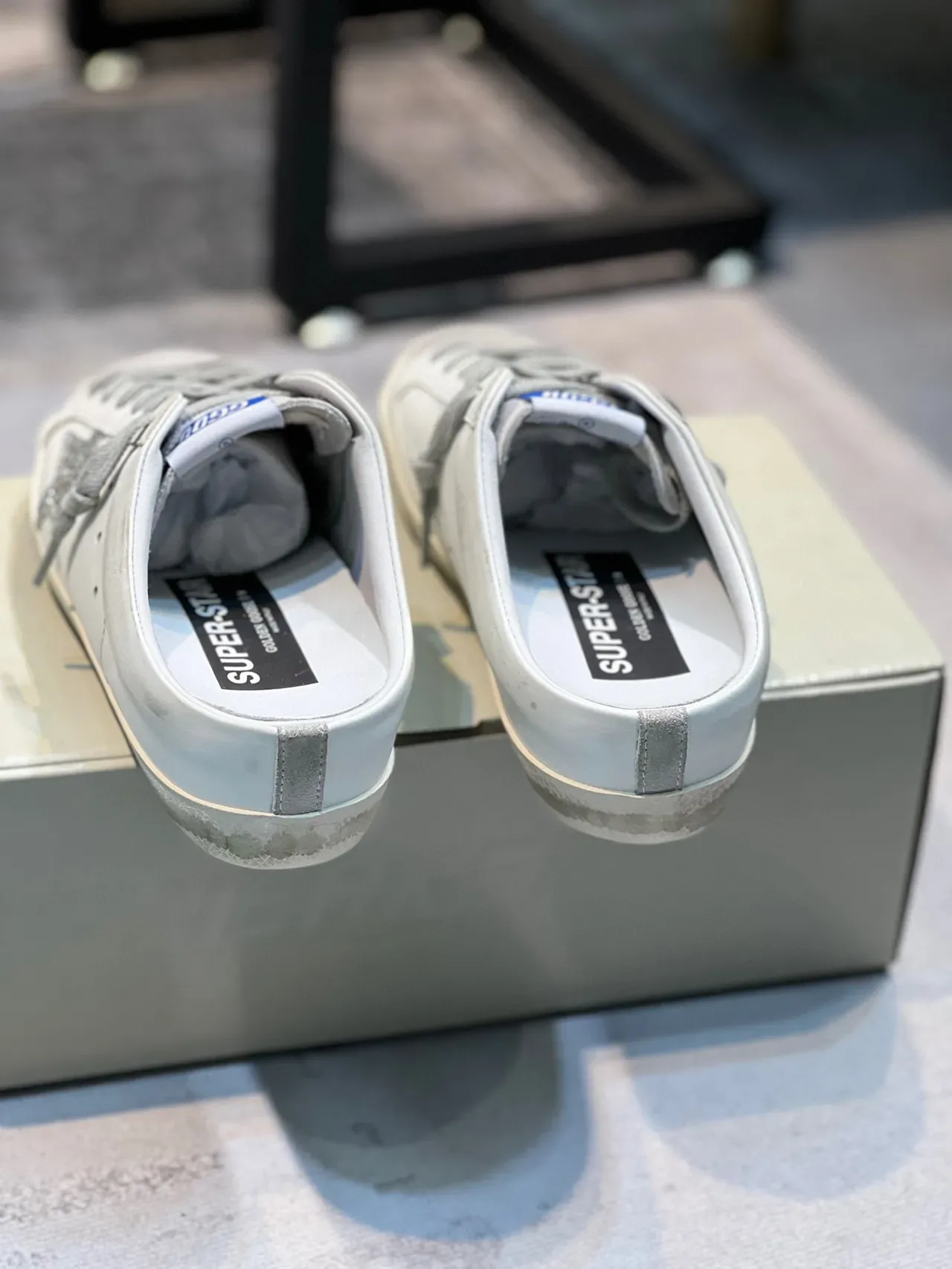 Golden Goose Super-Star Mule White Glitter Star Lifestyle Sneakers 2