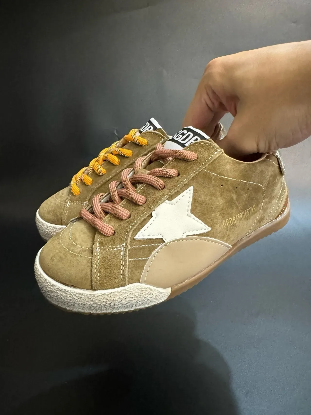 Golden Goose Super-Star Off-White Suede Star Patch sneakers lifestyle 3