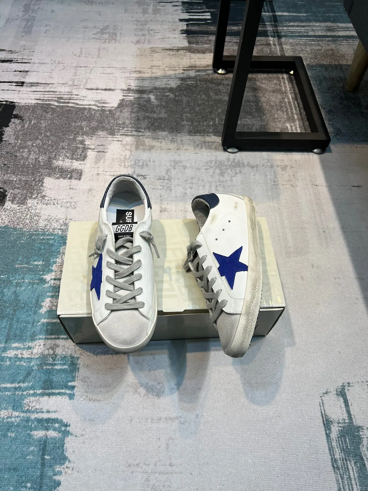 Golden Goose Superstar Dégradé Blanc et Marine Lifestyle Sneakers 2