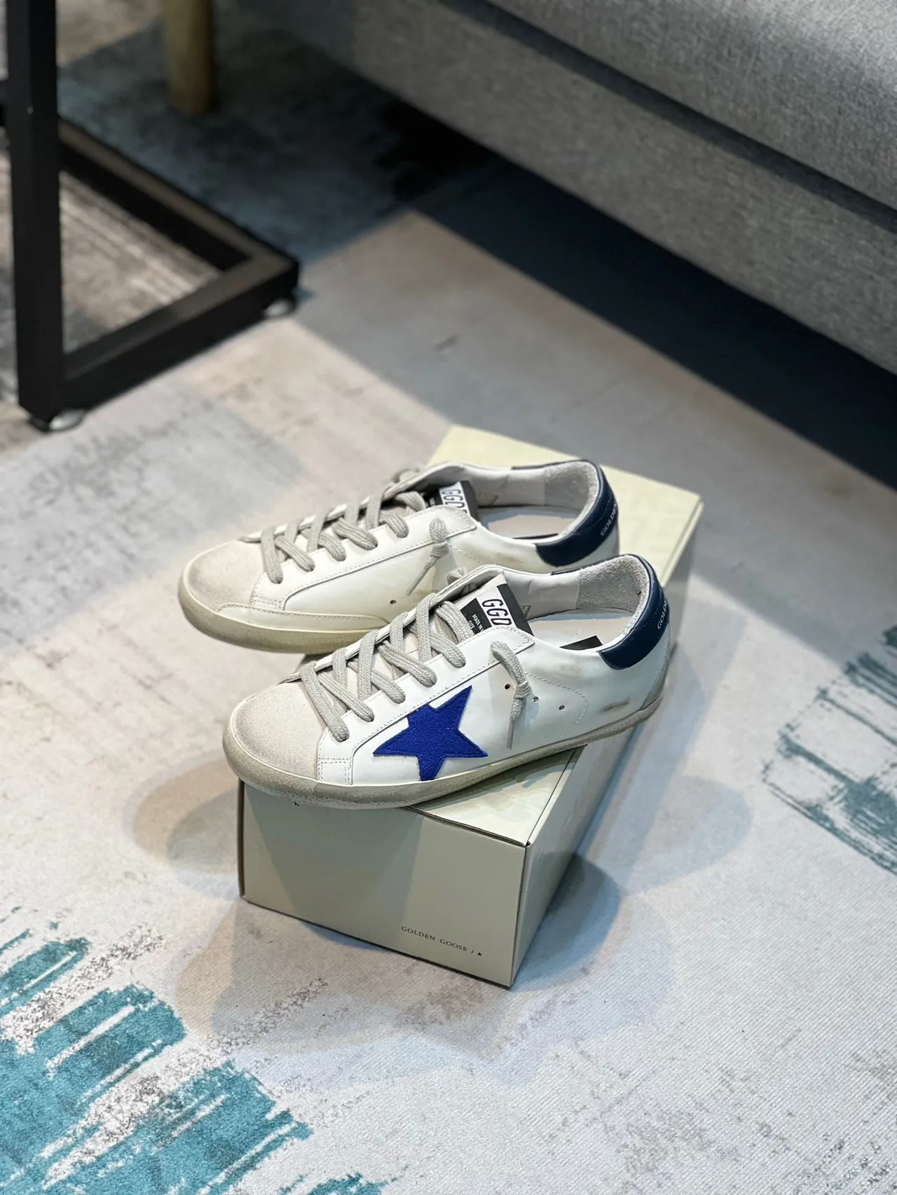 Golden Goose Superstar Dégradé Blanc et Marine Lifestyle Sneakers 5