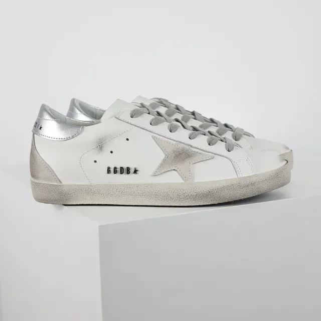 Golden Goose Superstar Chaussures Lifestyle En Cuir Blanc Usé 3