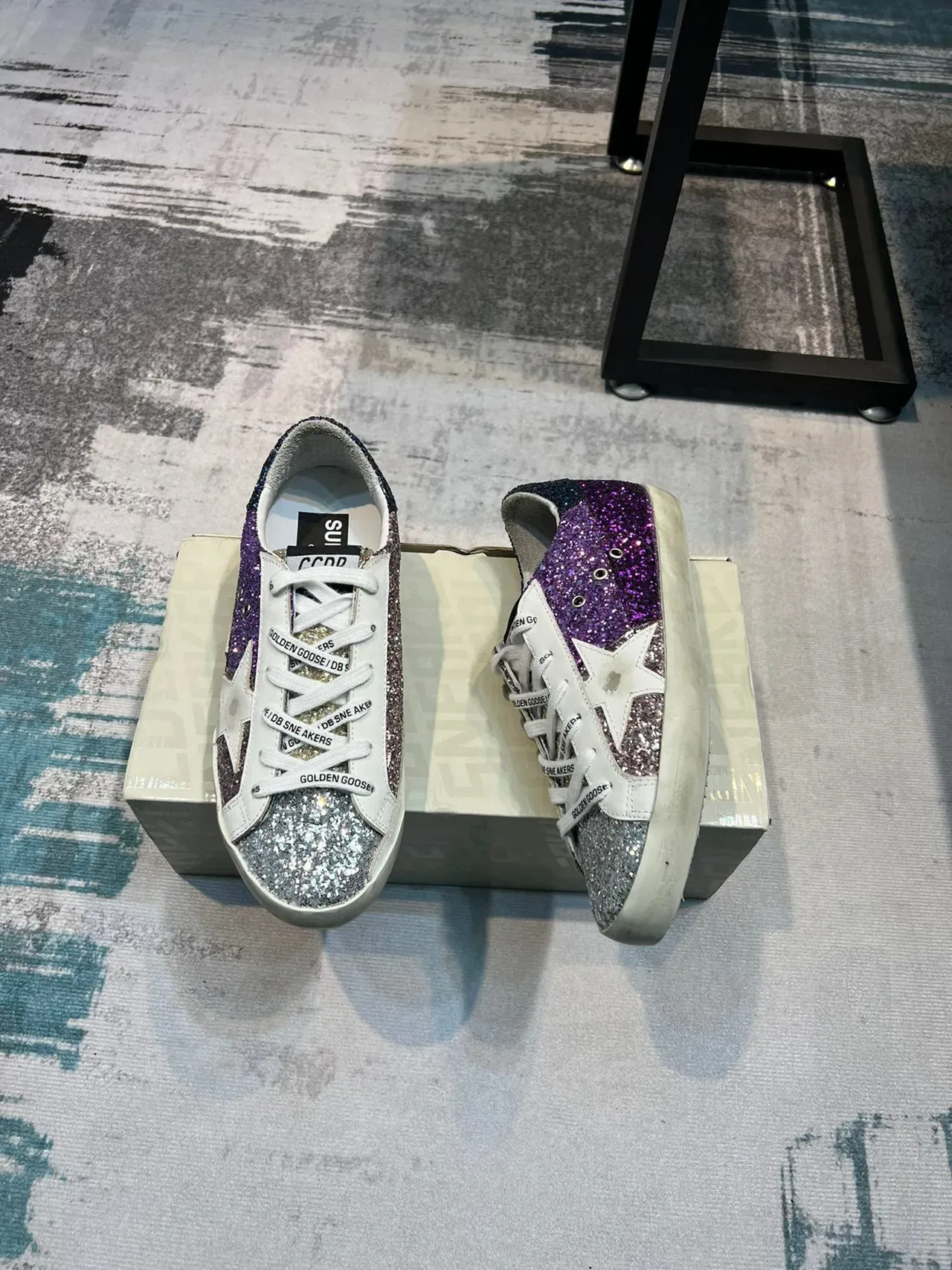 Golden Goose Superstar Glitter Star sneakers lifestyle 4