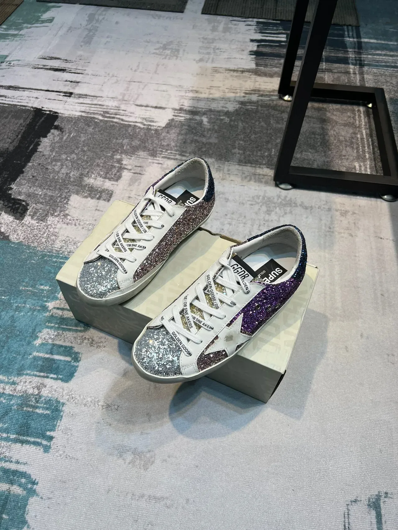 Golden Goose Superstar Glitter Star sneakers lifestyle 5