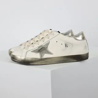 Golden Goose Superstar Off-White Metallic Star Lifestyle Sneakers