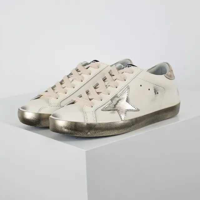 Golden Goose Superstar Off-White Metallic Star sneakers lifestyle 2