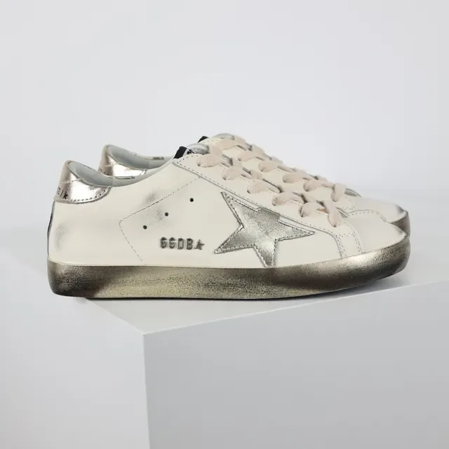 Golden Goose Superstar Off-White Metallic Star sneakers lifestyle 3