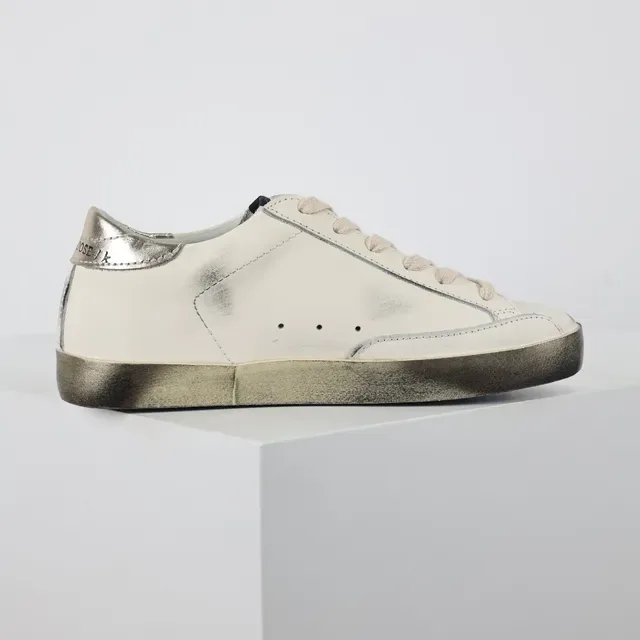 Golden Goose Superstar Off-White Metallic Star sneakers lifestyle 7