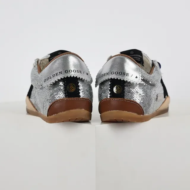 Golden Goose Superstar Prata Lantejoula Estrela Preta Tênis Lifestyle 8