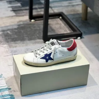 Golden Goose Superstar White Navy Red Lifestyle Sneakers