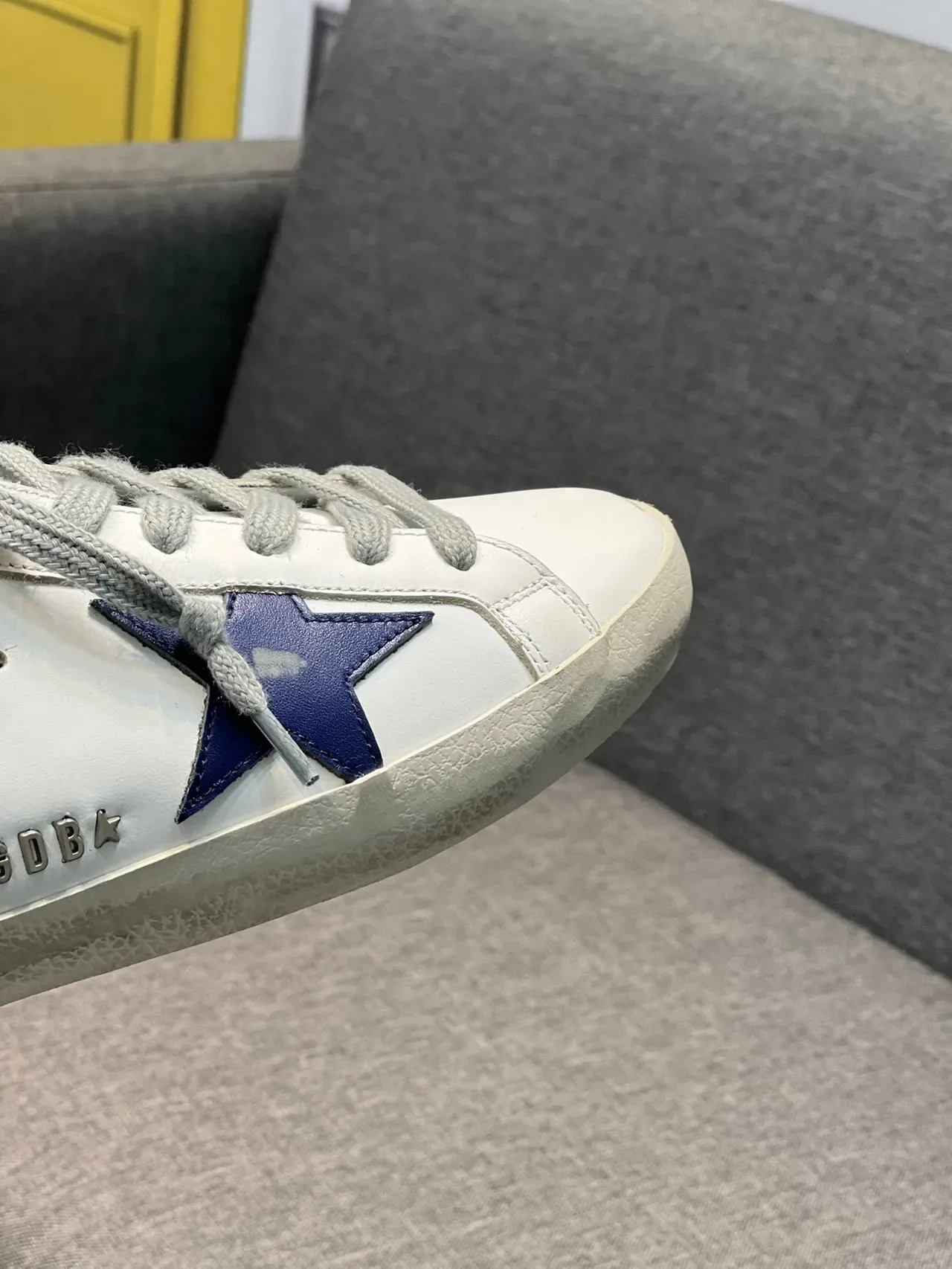 Golden Goose Superstar White Navy Red Lifestyle Sneakers 3