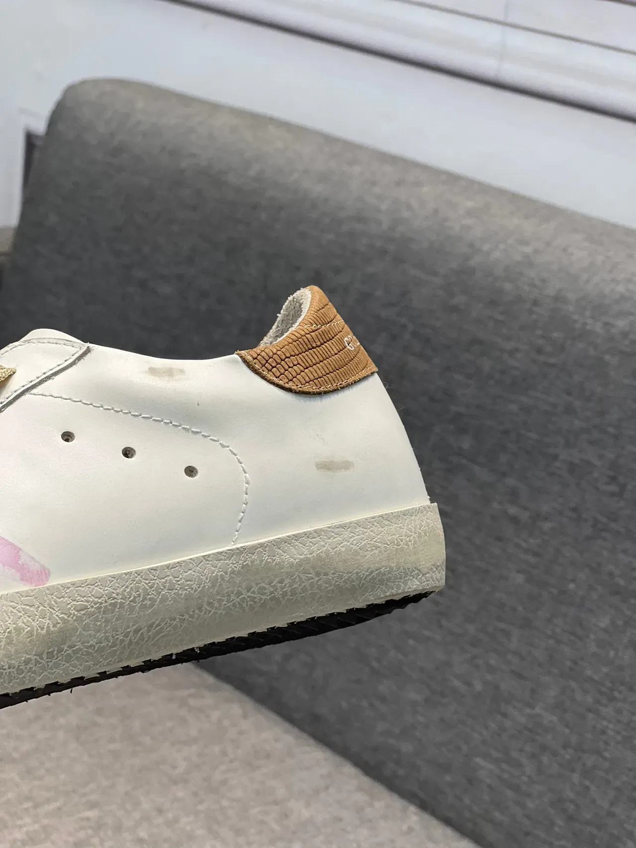 Golden Goose Superstar White Pink Star Gold Lace Lifestyle Sneakers 7