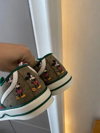 Gucci Ace Disney Mickey Mouse Print Monogram Canvas Lifestyle Sneakers 2