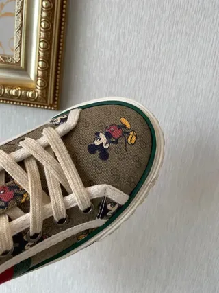 Gucci Ace Disney Mickey Mouse Print Monogram Canvas Lifestyle Sneakers 4