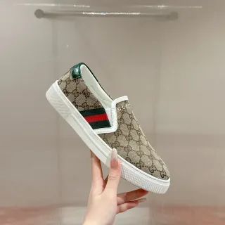 Gucci Ace GG Monogram Web Slip-On Lifestyle حذاء رياضي